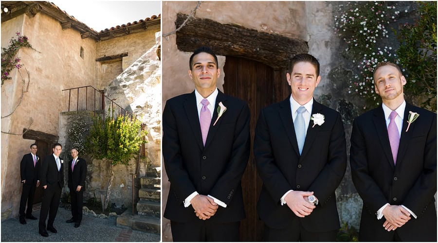 Groom at Carmel mission, Carmel mission wedding photographer, Groom portraits at the Carmel Mission, Carmel mission wedding, groomsmen portraits at the Carmel mission
