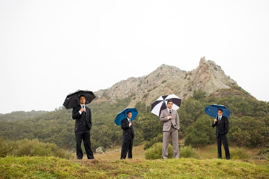 A rainy wedding at Holland Ranch