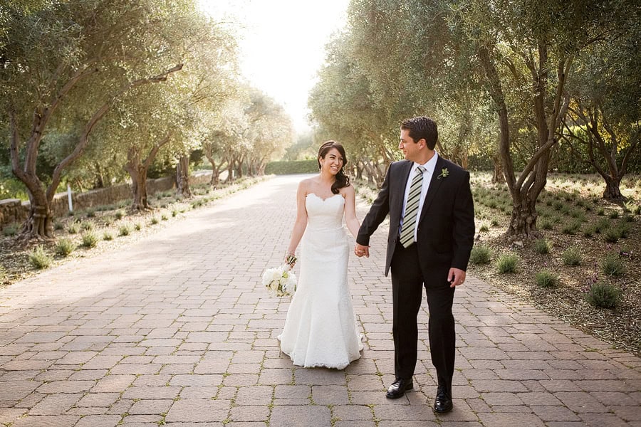 Walking up the lavender lined driveway at the San Ysidro Ranch
