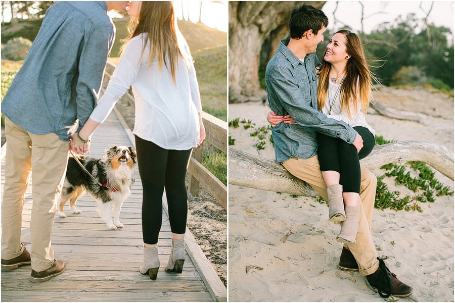 A beach engagement session on the California Central Coast