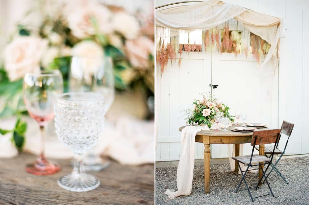 A beautiful flower backdrop for a sweetheart table at Hammersky Vineyards in Paso Robles