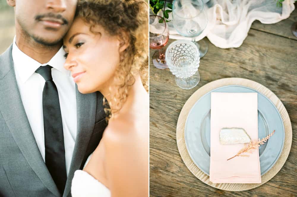 Slate name card with calligraphy by Rosey Calligraphy