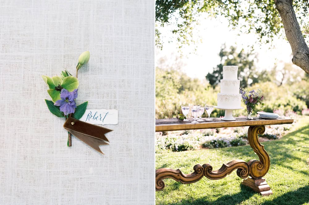 Wedding cake at San Ysidro Ranch made by Lele Patisserie